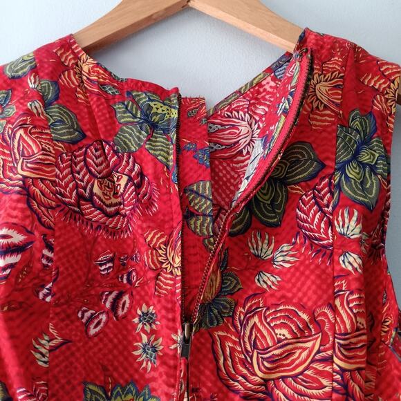 Ulla Johnson Sydney Structured Sleeveless Top Red 6 - Picture 7 of 9